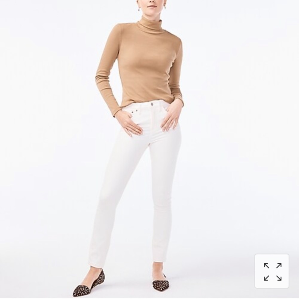 J crew 10" highest-rise skinny jean in white denim